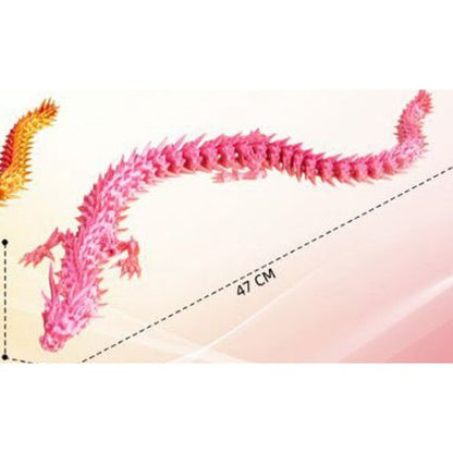 Dragão 3D 42 cm (Modelo 2) - Rosa
