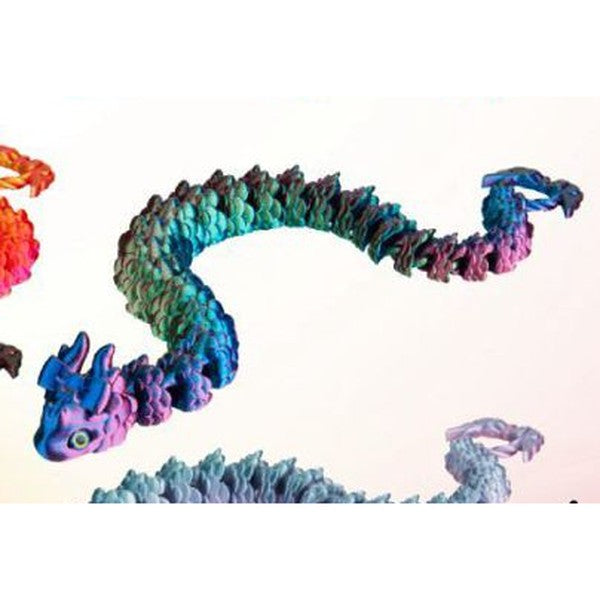 Serpente 3D 47 cm com Ovo de Dragão - Verde e Azul