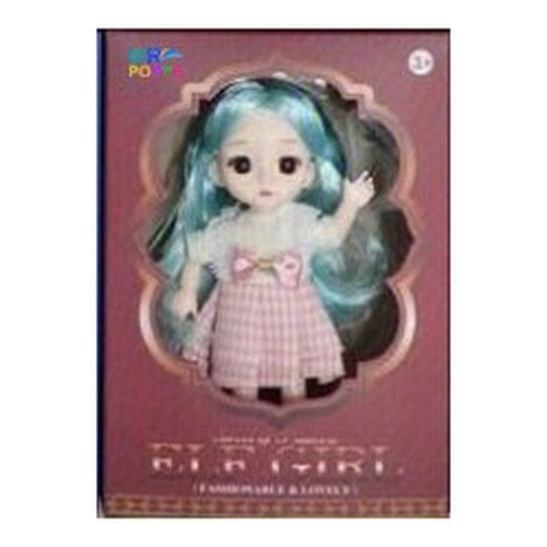 Boneca Elf Girl - Xadrez Rosa