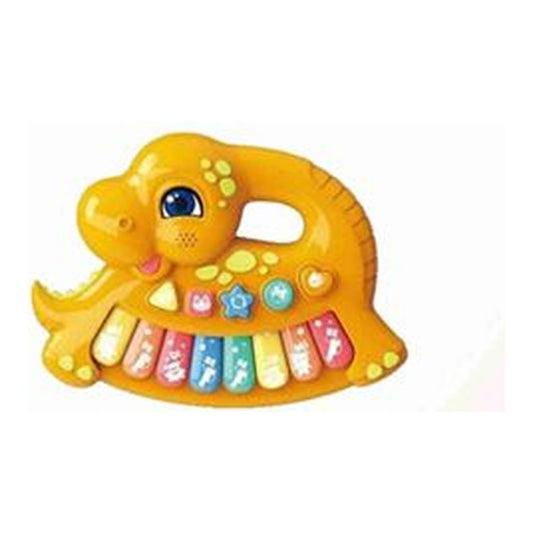Teclado Musical Dinossauro - Amarelo