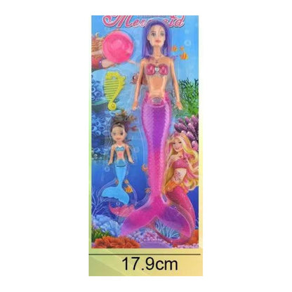 Boneca Sereia c/ Luz 34 Cm Altura - Roxa