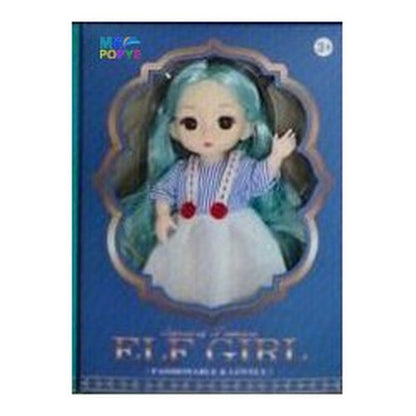 Boneca Elf Girl - Azul e Branco