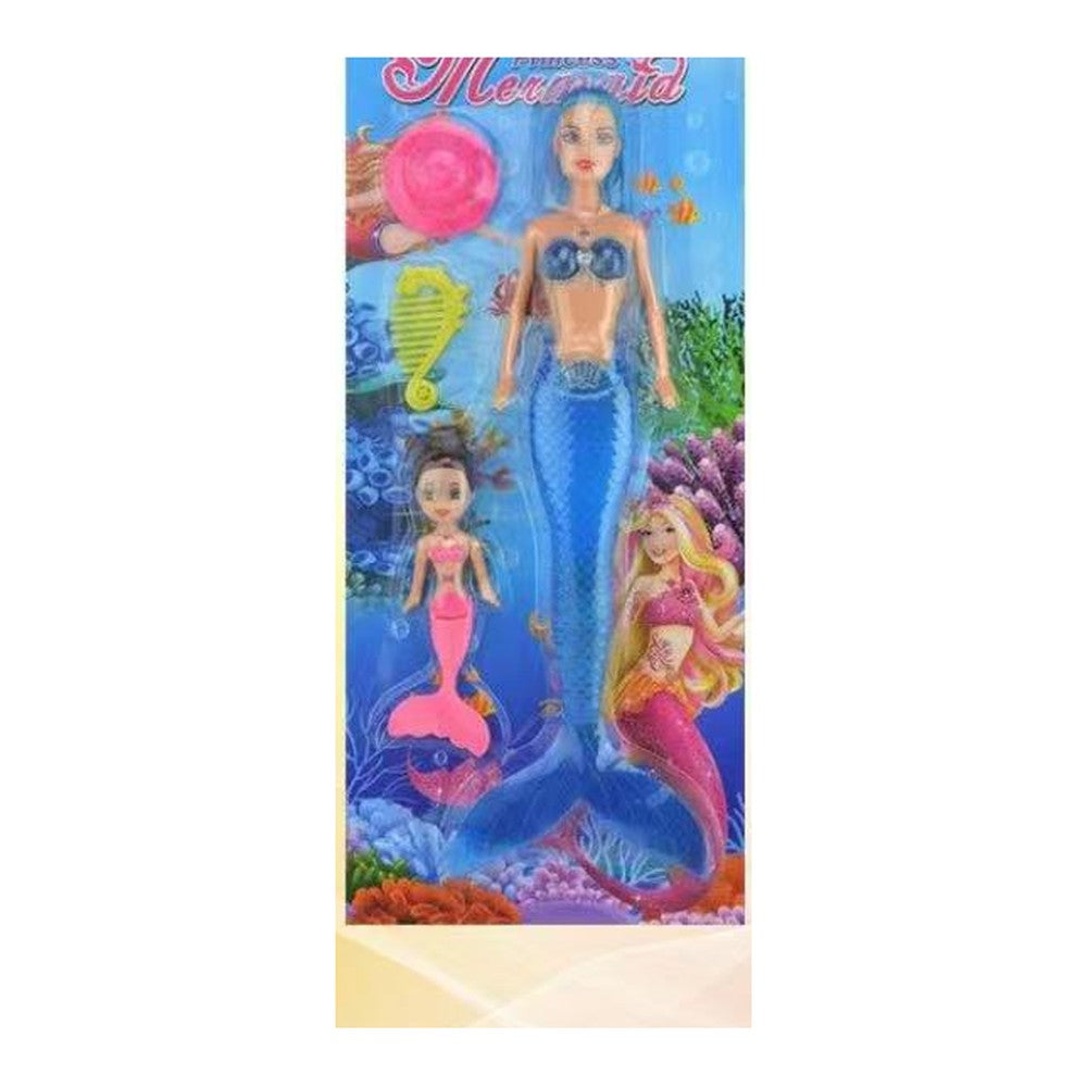 Boneca Sereia c/ Luz 34 Cm Altura - Azul