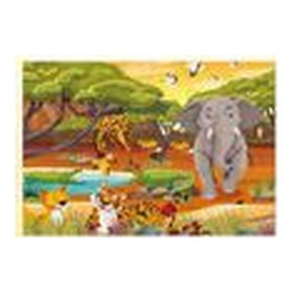 Puzzle Animais da Selva 24 peças - Chita e Elefante