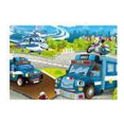 Puzzle Transportes Polícia 24 peças - Perseguição Policial