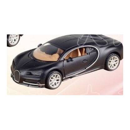 Lamborghini e Bugatti de Metal de Recuo com Luz e Som - Preto (Modelo 2)