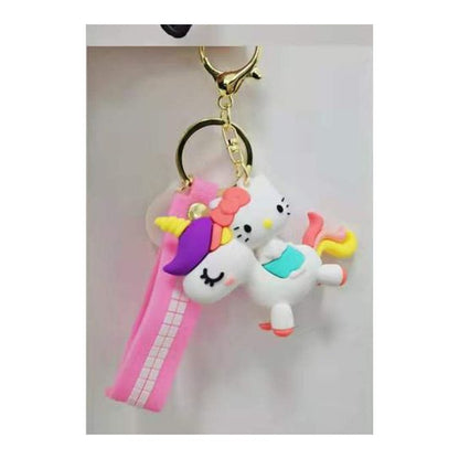 Porta-Chaves Unicórnio com Personagem - c/ Hello Kitty