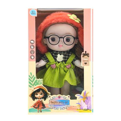 Boneca c/ Som e Luz 30 Cm Altura - Vestido Verde