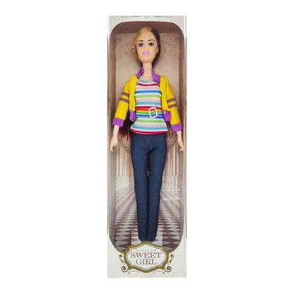 Boneca Fashion 30 Cm Altura - Camisola às Riscas