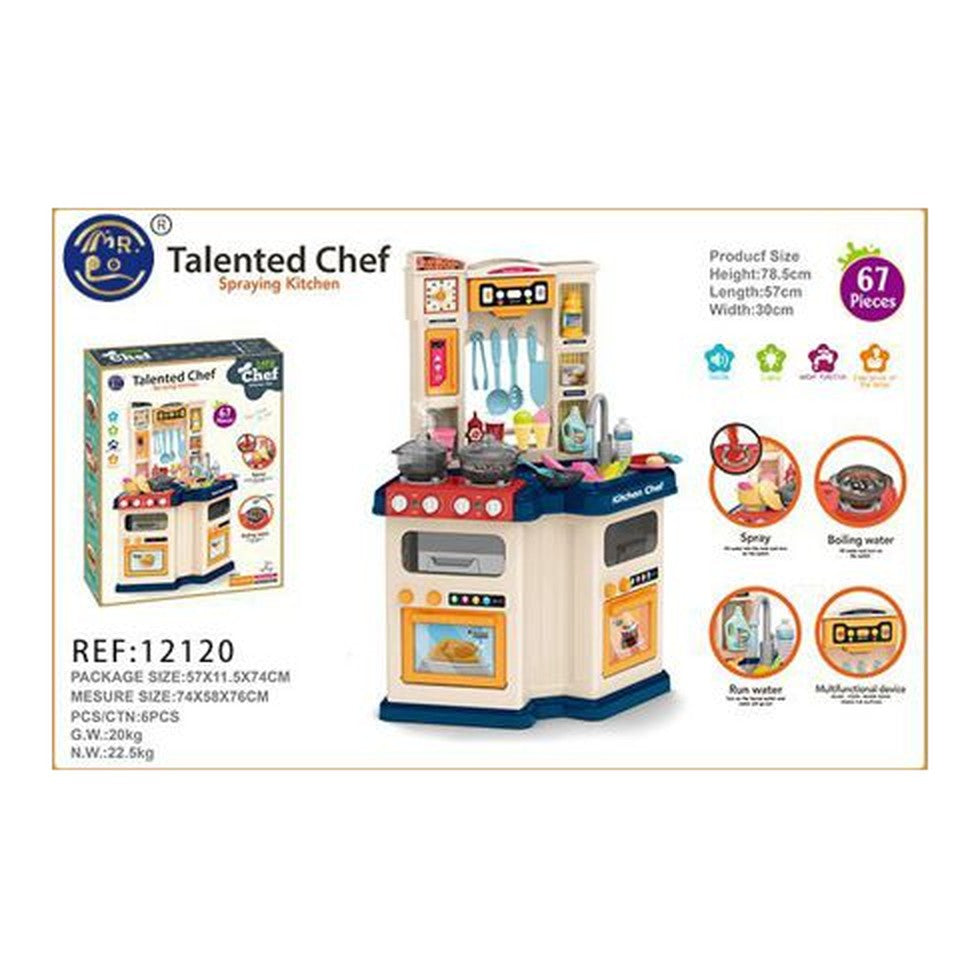 Cozinha para Crianças c/ 67 Peças - Azul