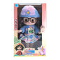 Boneca c/ Som e Luz 30 Cm Altura - Chapéu Azul