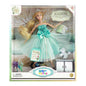 Boneca Fashion 29 Cm Altura - Vestido Verde Água