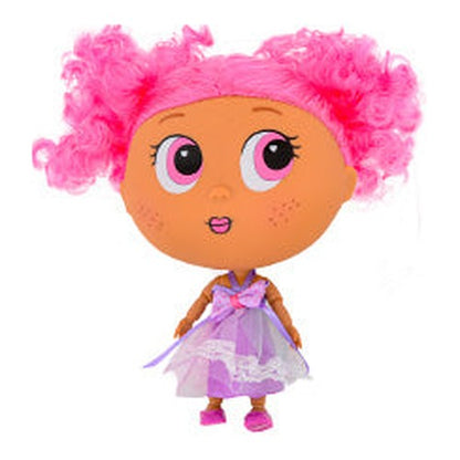 Boneca Cabeçuda 19 Cm - Cabelo Rosa