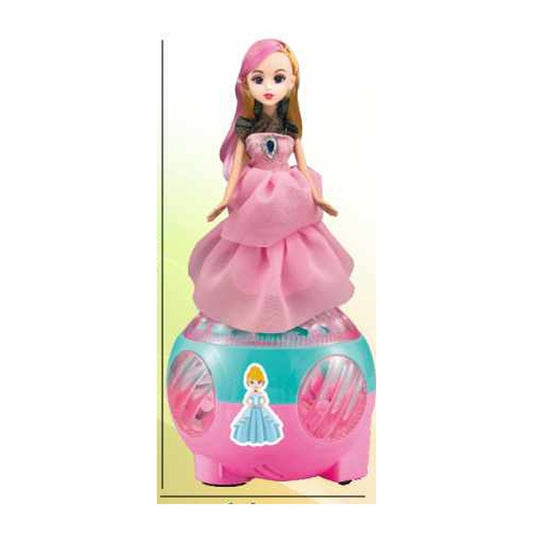 Boneca Dançarina c/ Som e Luz 20 x 14 Cm - Rosa
