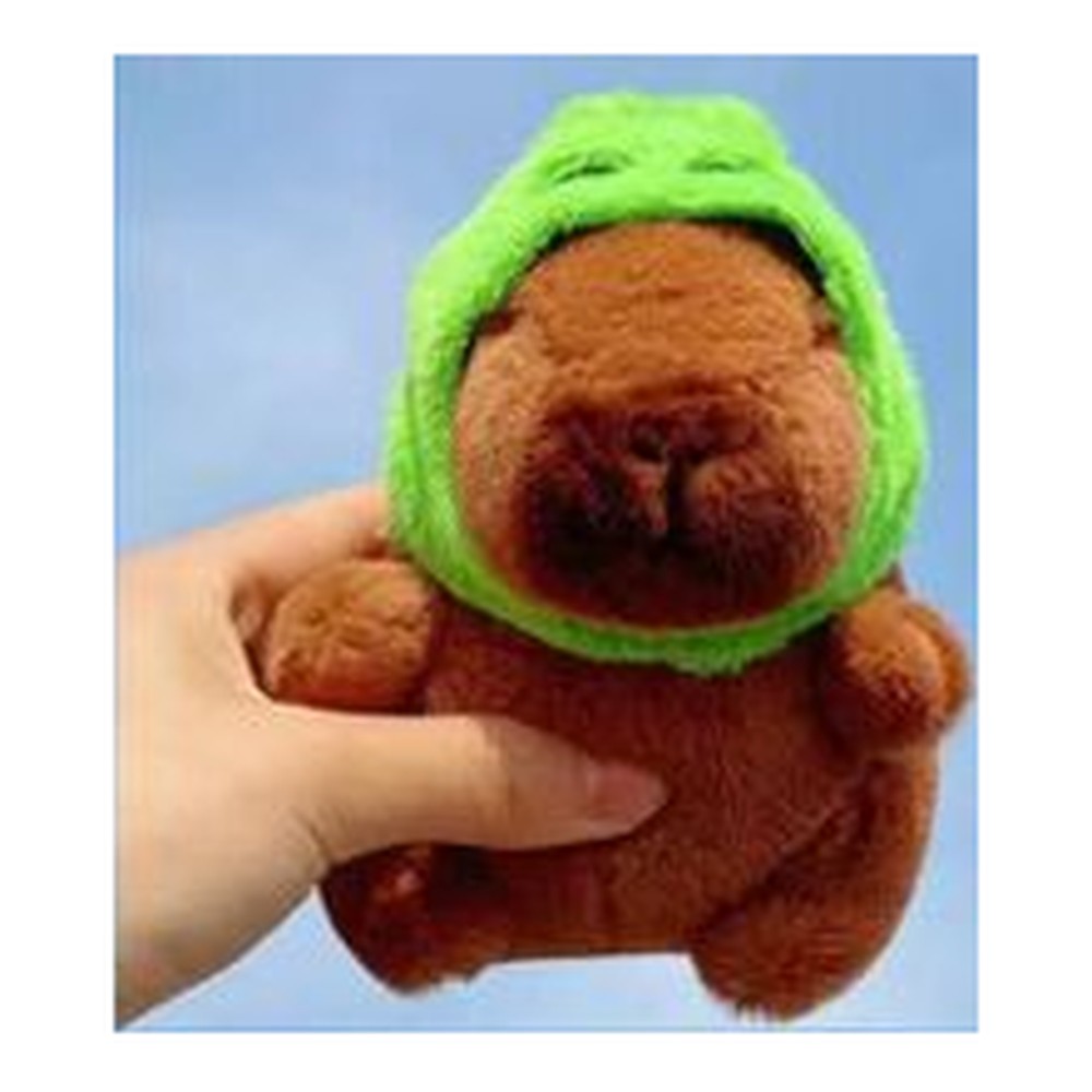 Peluche/Porta-Chaves Capivara - Capuz Verde