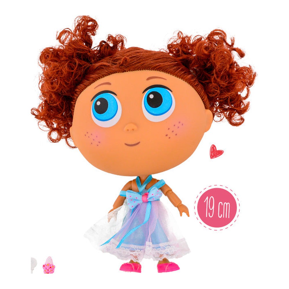 Boneca Cabeçuda 19 Cm - Cabelo Ruivo