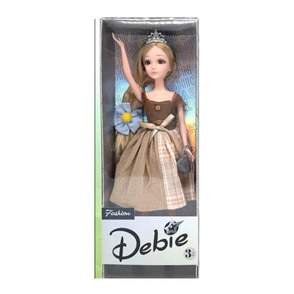 Boneca Debie 29 Cm Altura - Vestido Bege