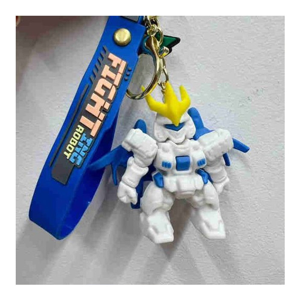 Porta-Chaves Robô de Combate - Branco e Azul