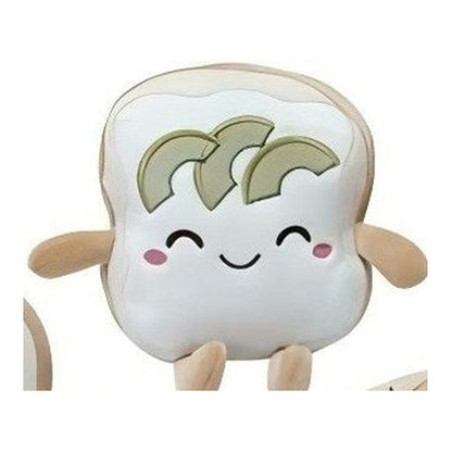 Peluche Kawaii Comida Divertida 20 Cm - Tosta com Abacate