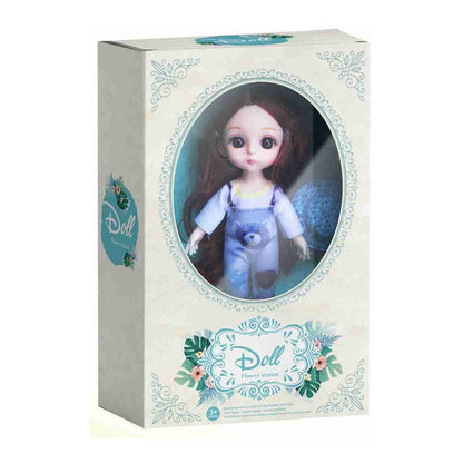 Boneca Fashion 15 Cm Altura - Azul