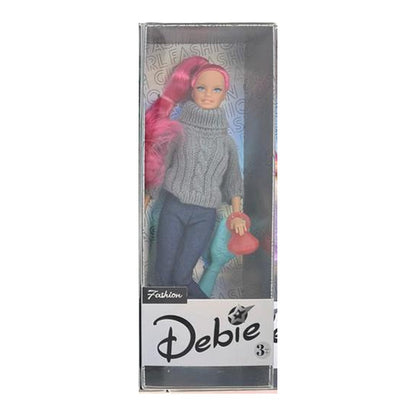 Boneca Debie Inverno 29 Cm Altura - Camisola Cinzenta