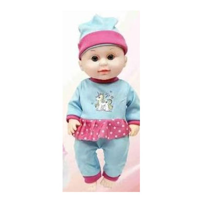 Boneco c/ Som 30 Cm Altura - Azul e Rosa