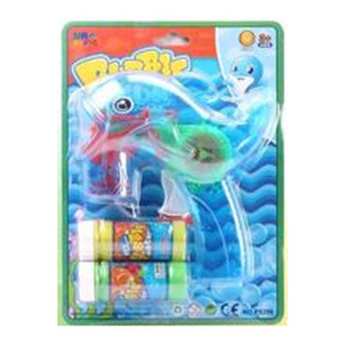 Pistola de Bolhas de Sabão Golfinho c/ Luz - Azul