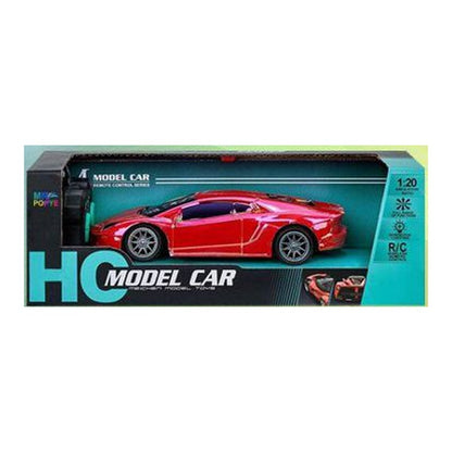 Carro Telecomandado 1:24 com Acabamento Metalizado Colorido - Vermelho