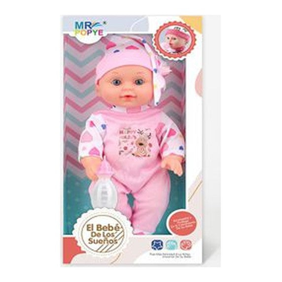 Boneco "Bebé dos Sonhos" - Rosa c/ Urso