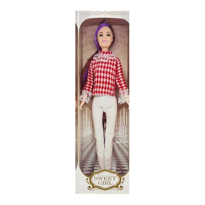 Boneca Fashion 30 Cm Altura - Camisola Vermelha