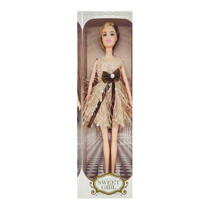 Boneca Fashion 30 Cm Altura - Vestido Franjas