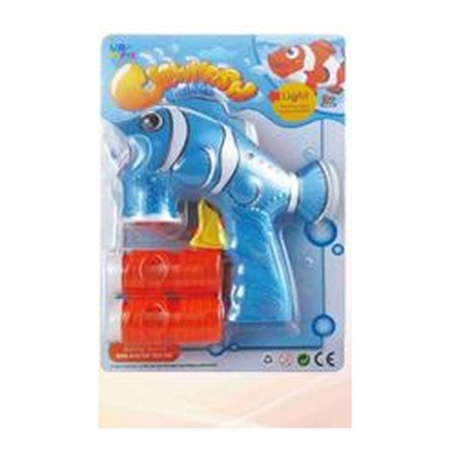 Pistola Automática de Bolhas de Sabão Peixe - Azul